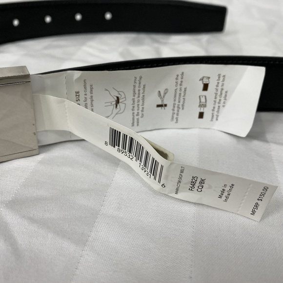 NWT New Coach Belt in Signature Canvas Black Print - Picture 4 of 6